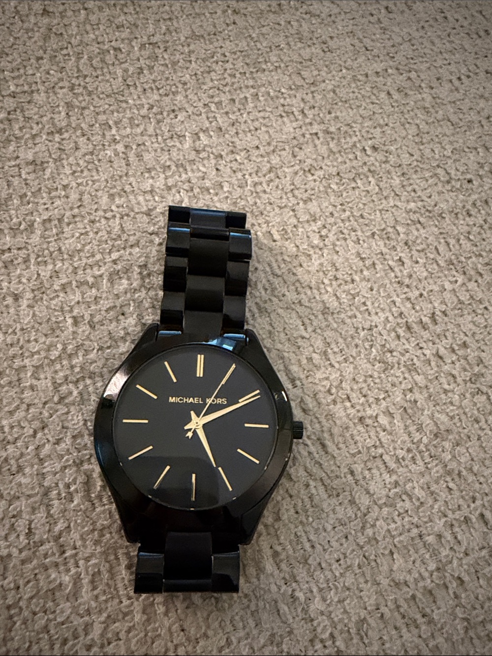 Michael Kors Black Watch with Gold Markers